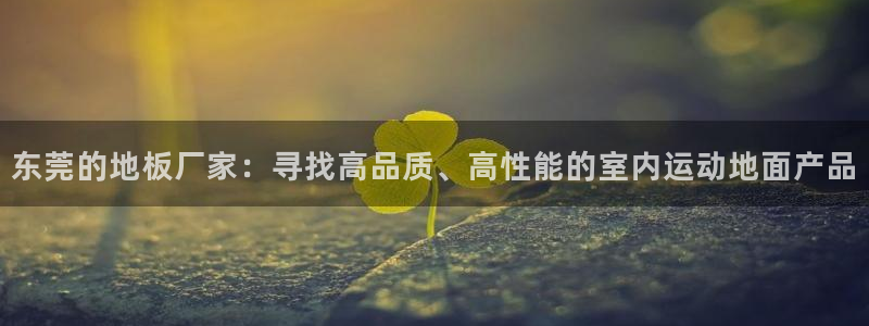 vsport体育在线官网：东莞的地板厂家：寻找高品质、高性能的室内运动地面产品