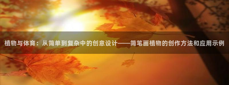 vsport体育：植物与体育：从简单到复杂中的创意设计——简笔画植物的创作方法和应用示例