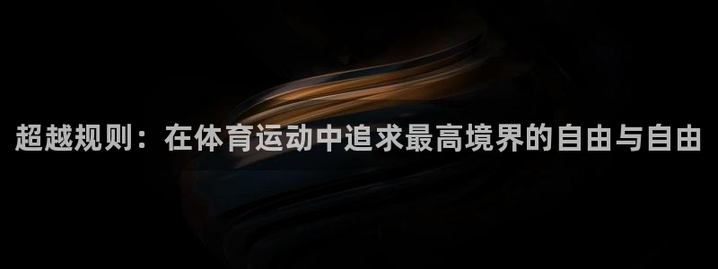 vsport体育：超越规则：在体育运动中追求最高境界的自由与自由